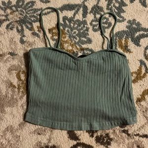 green, shein, crop tanktop
